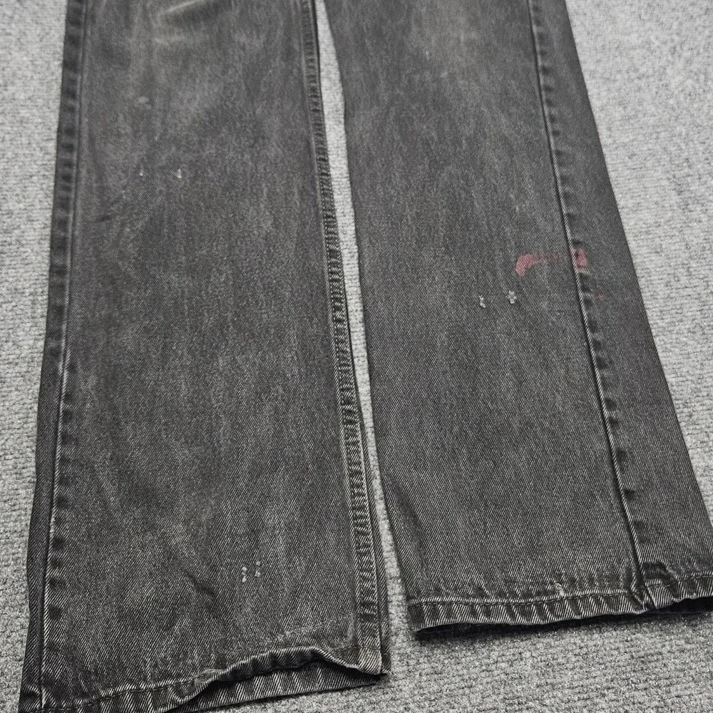 Vintage Levis 505 Jeans Mens 33x34 Black Faded Denim Straight Fit Workwear Y2K